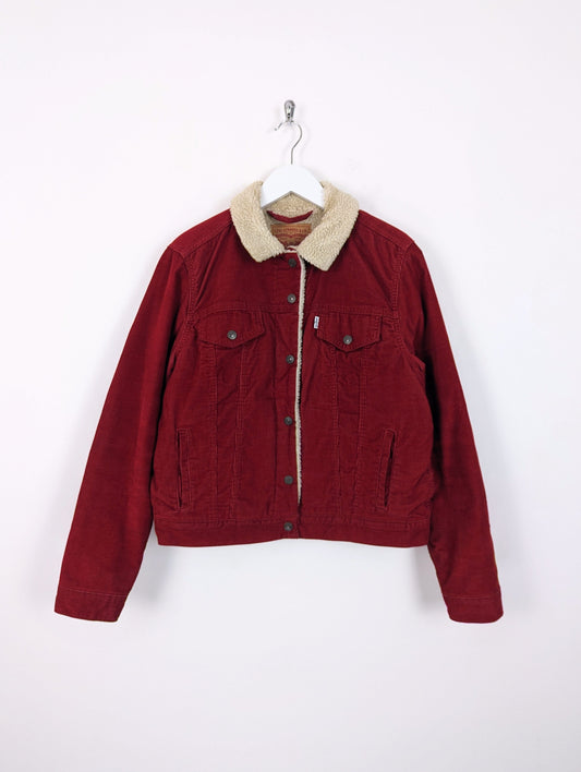Levi's Red Corduroy Fleece Lined Jacket (Large) Jacket Levi's 